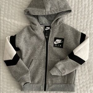 Nike Kids Gray and Black Hoodie